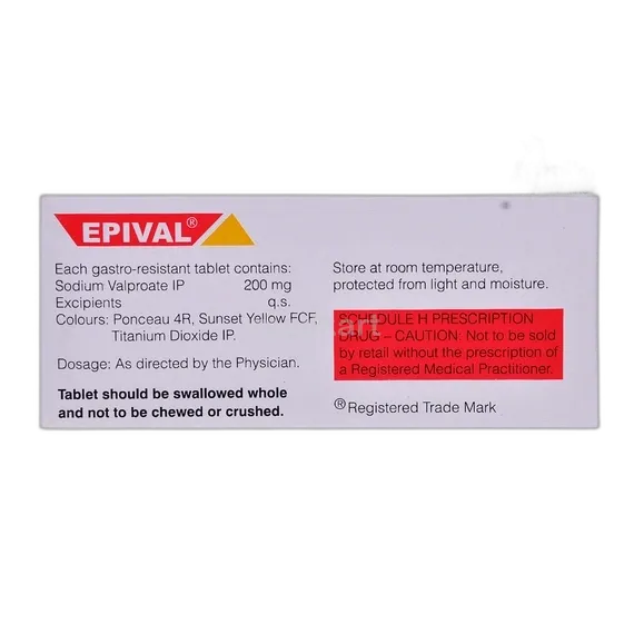 epival 200mg tablet 10's